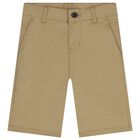 Boys Beige Chino Shorts, 2, hi-res