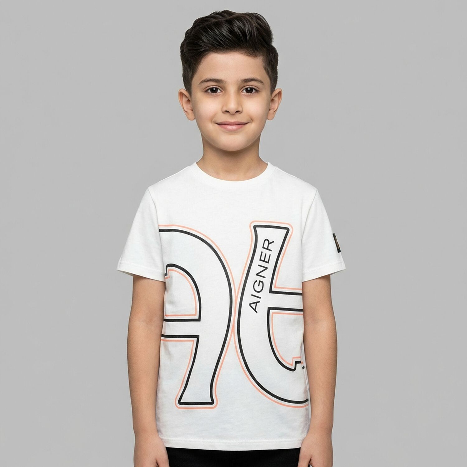 Boys White Logo T-Shirt, 1, hi-res