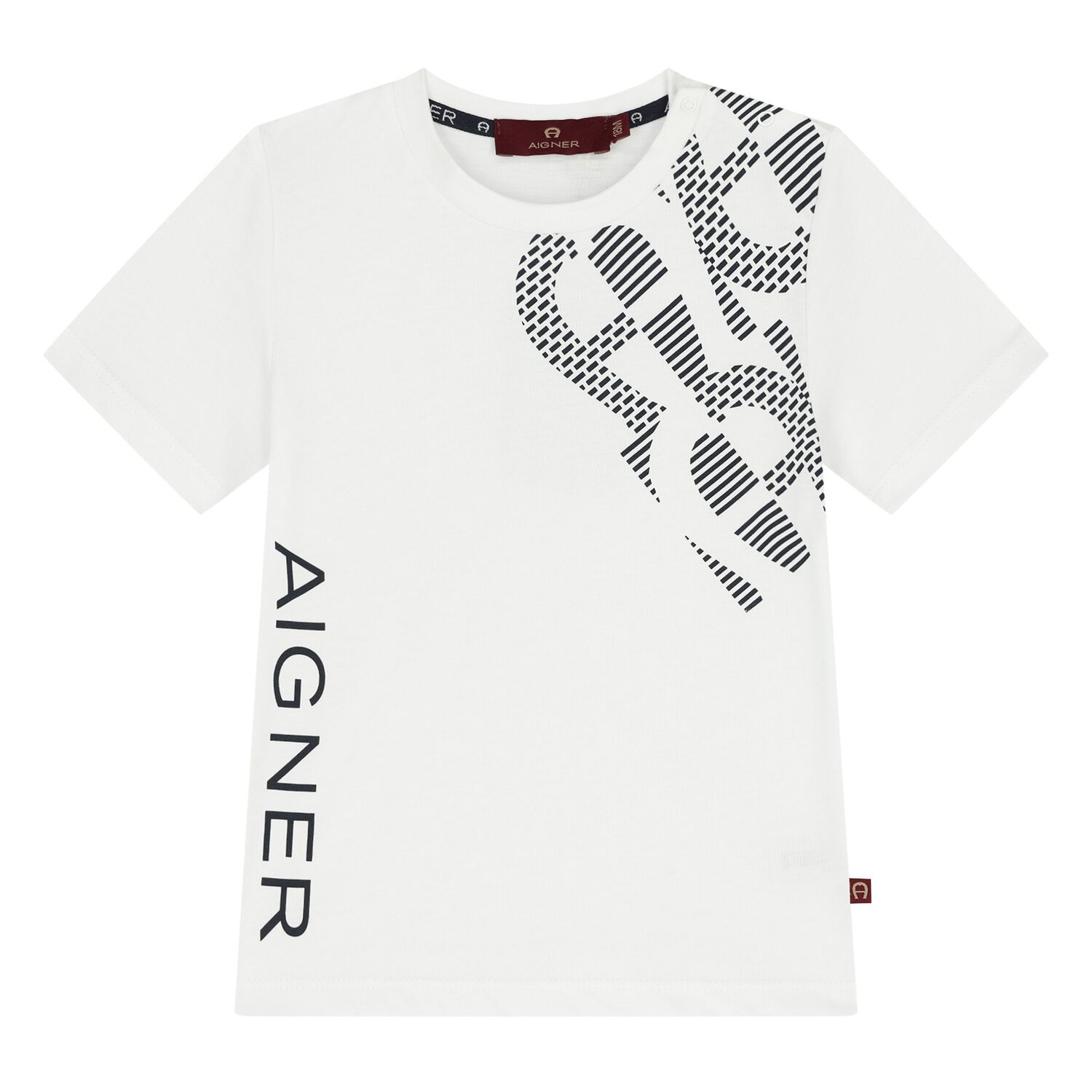 Younger Boys White Logo T-Shirt, 1, hi-res image number null