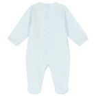 Baby Boys Blue & Gold Logo Babygrow, 2, hi-res