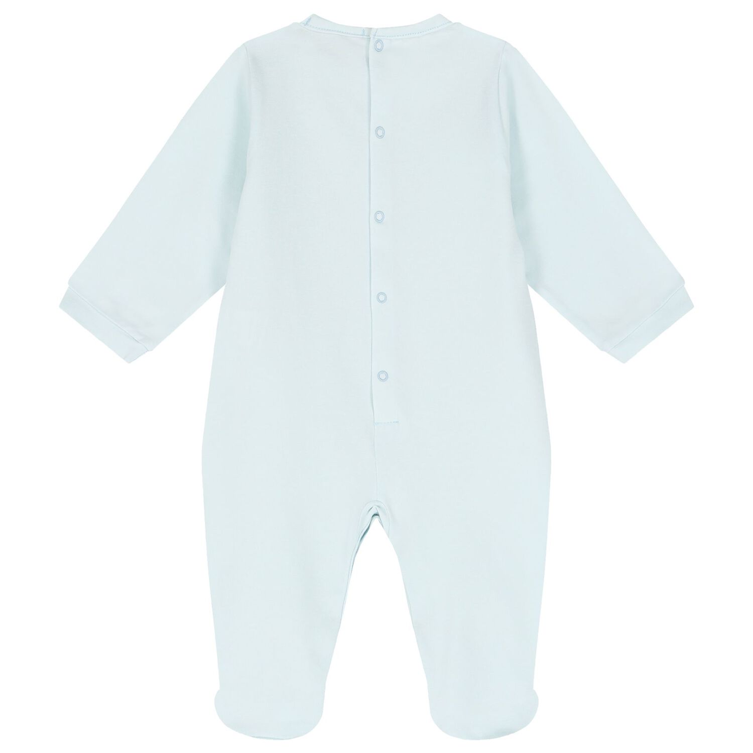 Baby Boys Blue & Gold Logo Babygrow, 2, hi-res