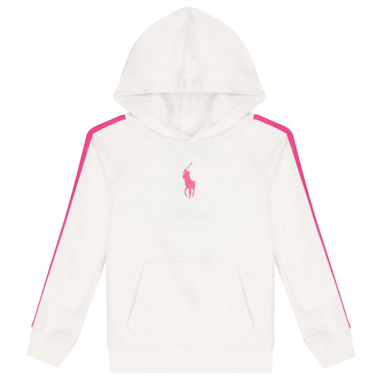 Girls White Logo Hooded Top, 1, hi-res image number null