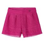 Girls Pink Lace Shorts, 1, hi-res