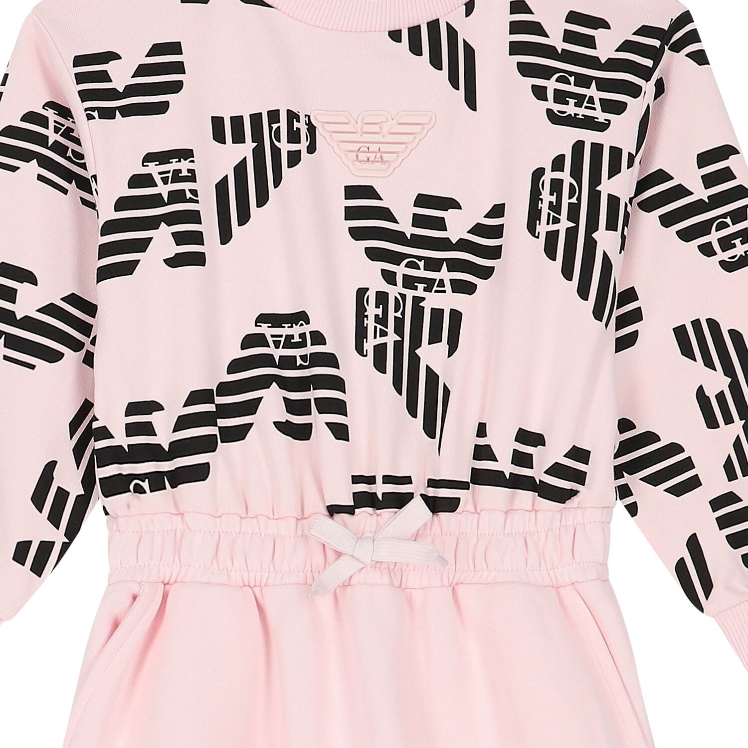 Girls Pink Logo Dress, 1, hi-res