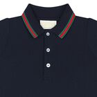 طقم أطفال رومبير مخطط باللون الكحلى للأولاد, 1, hi-res