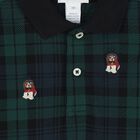 Baby Boys Green & Black Tartan Romper, 1, hi-res