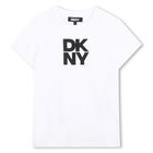 Girls White Logo T-Shirt, 2, hi-res