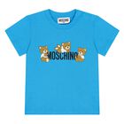 Younger Boys Blue Teddy Bear Logo Shorts Set, 3, hi-res