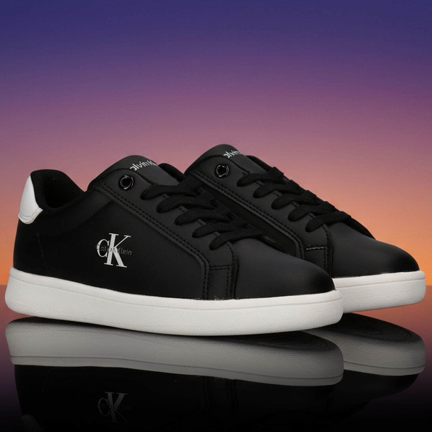 Black & White Logo Trainers, 1, hi-res