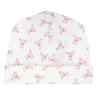 Baby Girls White & Pink Teddy Hat, 2, hi-res