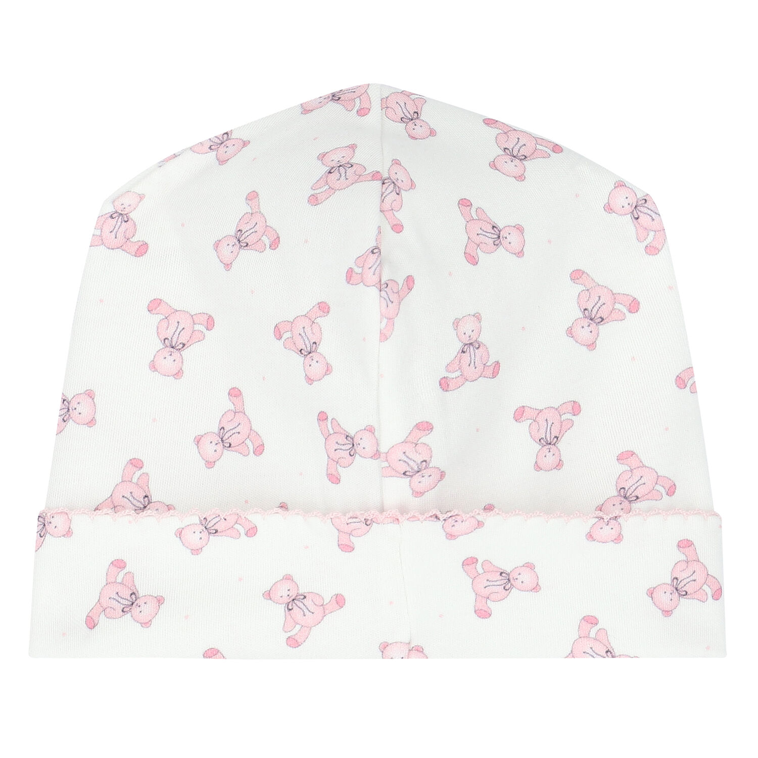 Baby Girls White & Pink Teddy Hat, 2, hi-res image number null