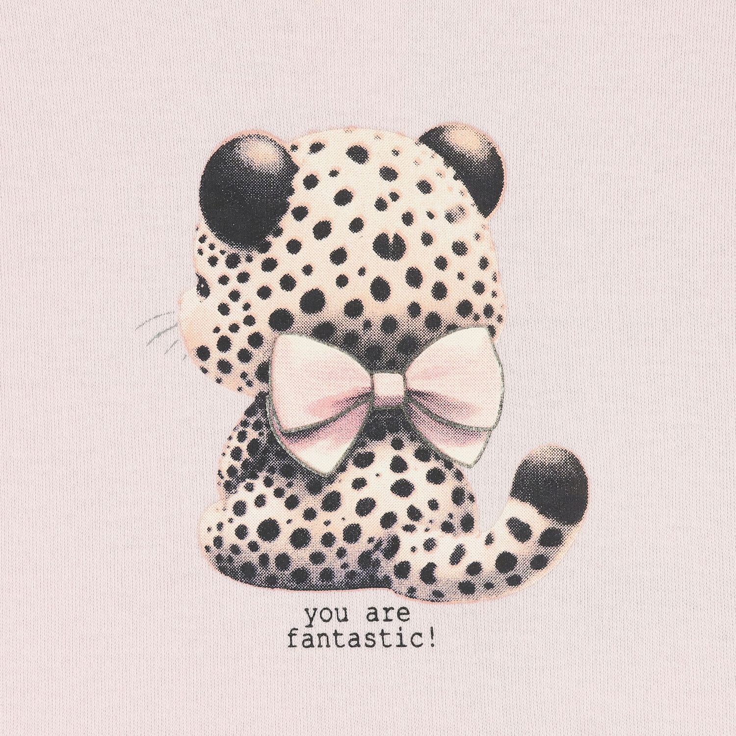 Baby Girls Pink Leopard Long Sleeve Top, 1, hi-res