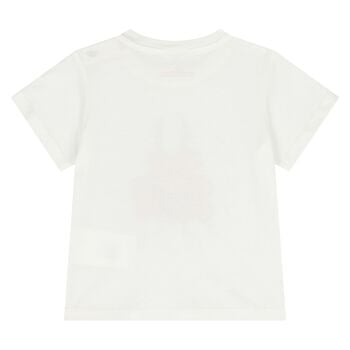 Younger Boys White Bug & Logo T-Shirt
