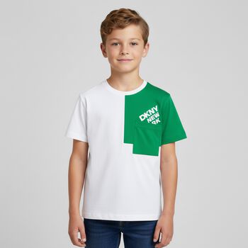 White & Green Logo T-Shirt