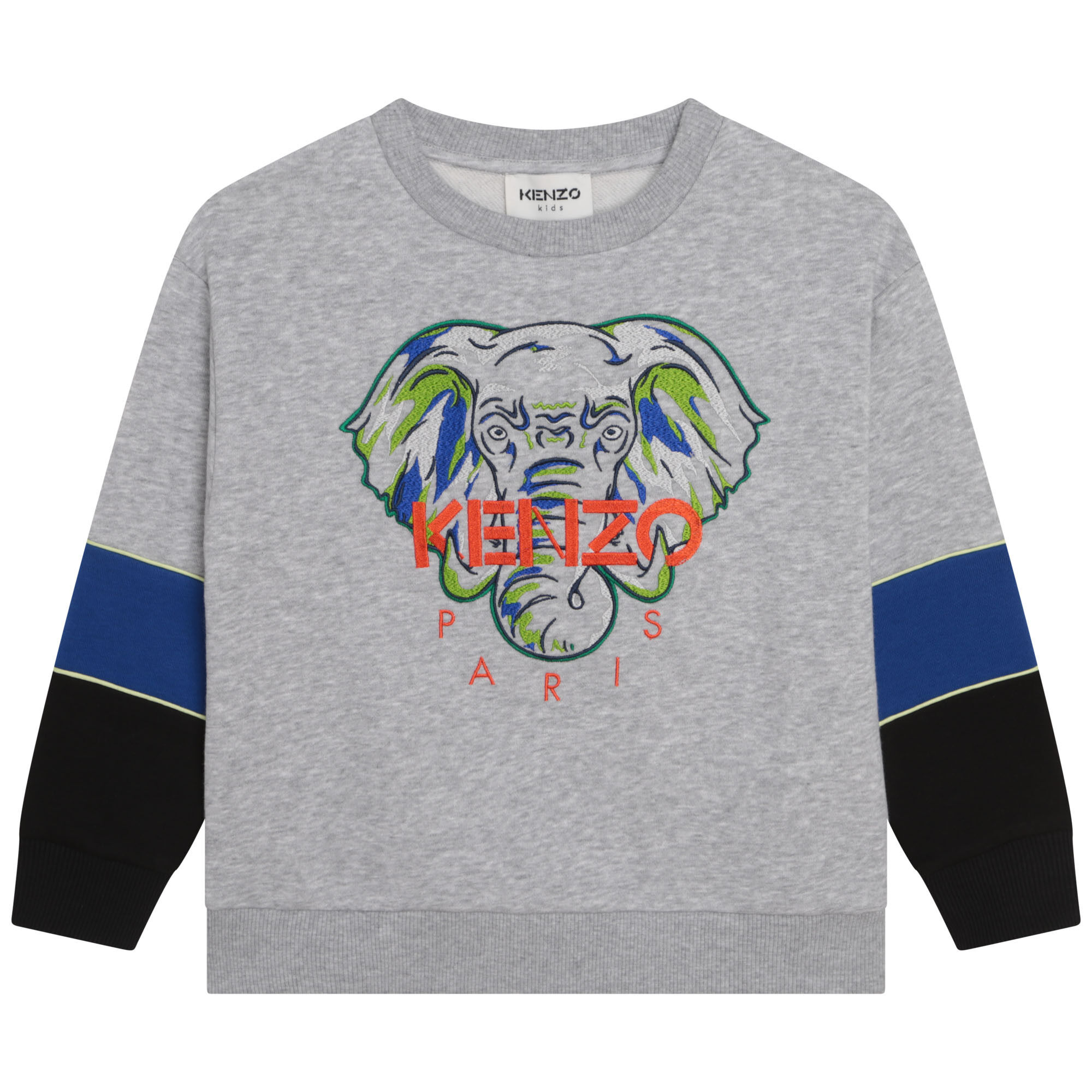 KENZO KIDS Boys Grey Elephant Logo Sweatshirt Junior Couture QA