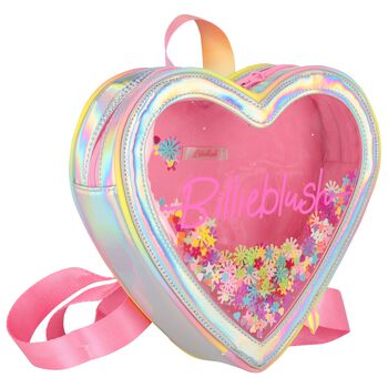 Girls Iridescent Heart Backpack