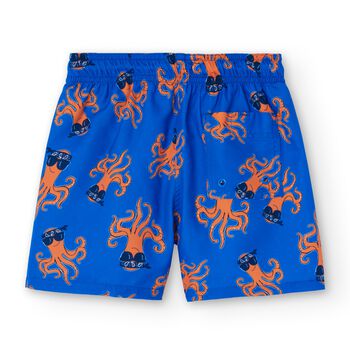 Boys Blue Octopus Swim Shorts