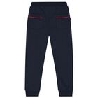 Boys Navy Blue Logo Tracksuit, 2, hi-res