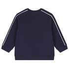 Boys Navy Blue Tiger Logo Sweatshirt, 1, hi-res