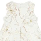 Girls Ivory Flower Geo Map Dress, 1, hi-res