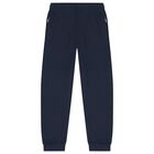 Boys Beige & Navy Blue Motorbike Tracksuit, 1, hi-res