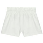 Girls White Logo Shorts, 1, hi-res