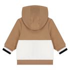 Baby Boys Beige Logo Tracksuit Set, 1, hi-res