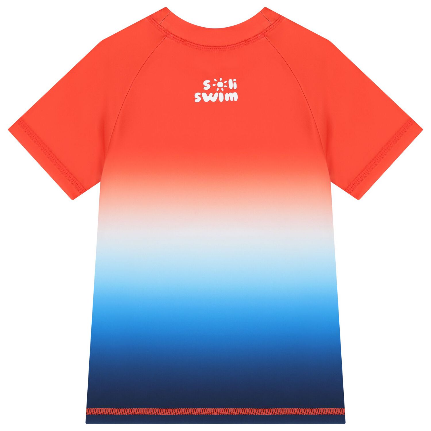 Boys Orange, Blue & White Rash Vest, 1, hi-res image number null