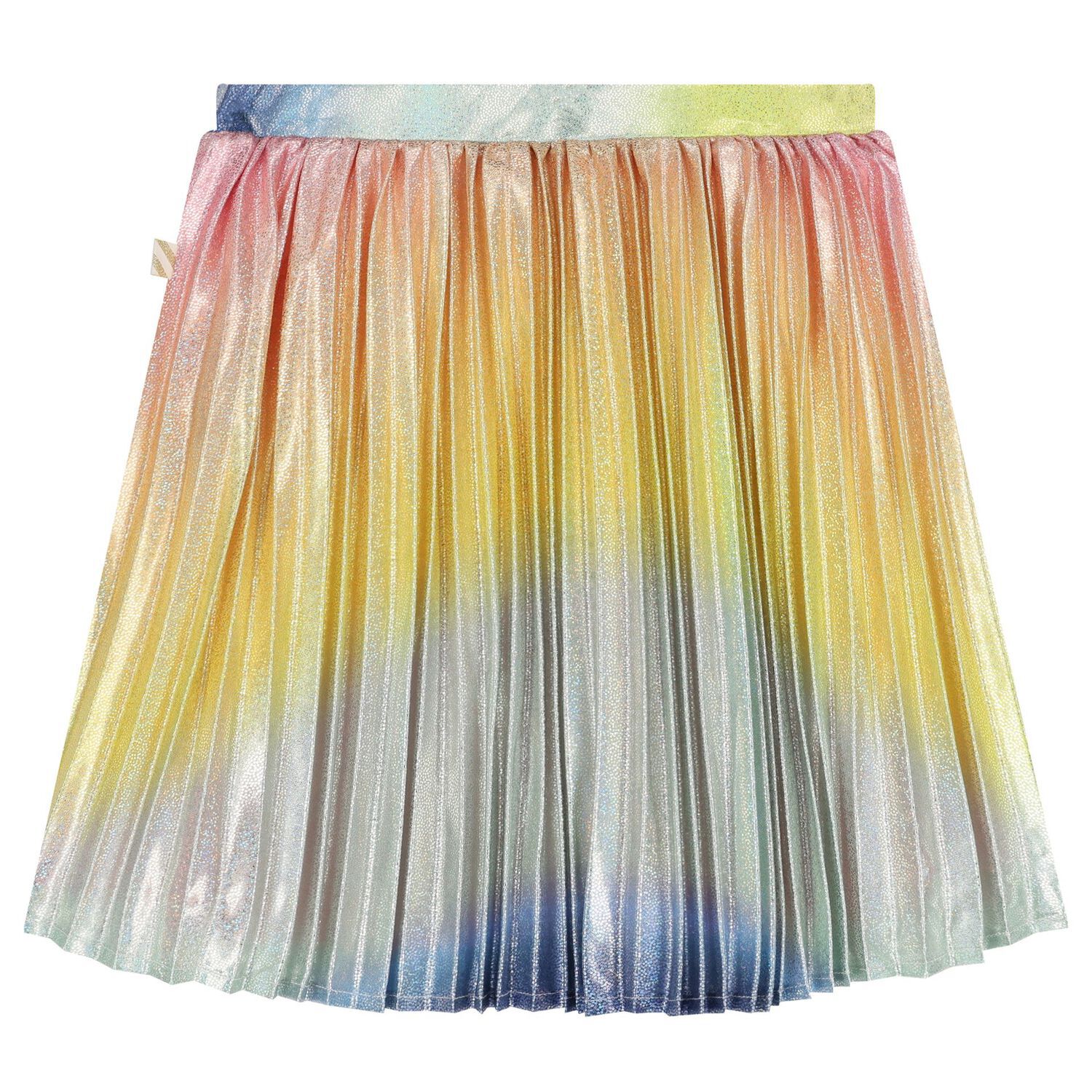 Girls Multi-Colured Satin Plissé Skirt, 1, hi-res image number null
