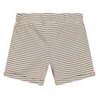 Younger Boys White & Beige Shorts Set, 1, hi-res