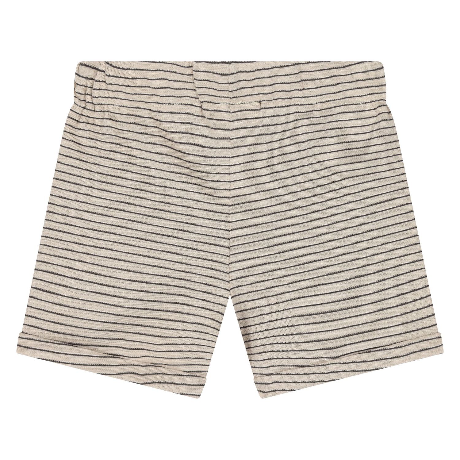 Younger Boys White & Beige Shorts Set, 1, hi-res
