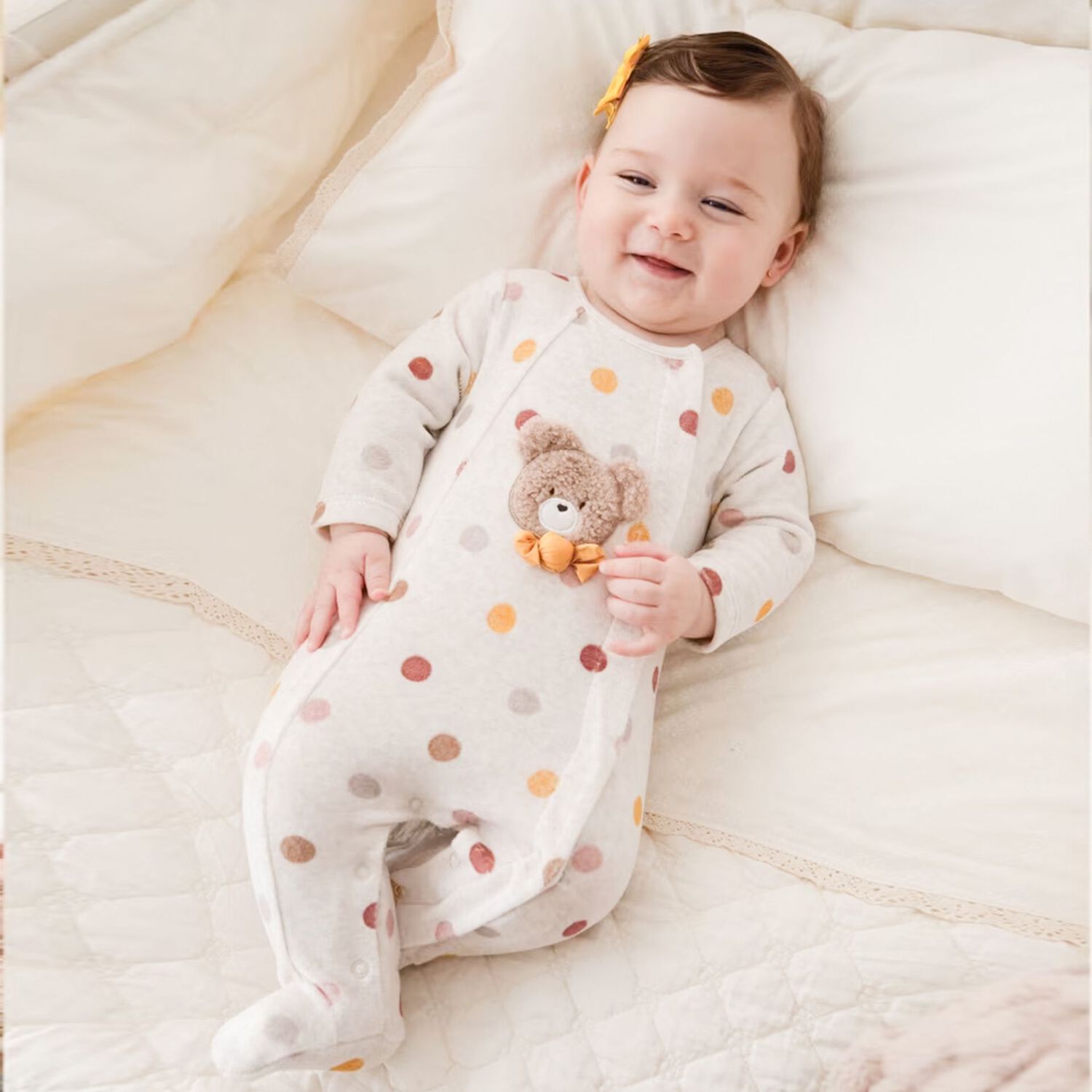  أفرول بنات بشعار تيدى باللون الرمادي , 1, hi-res