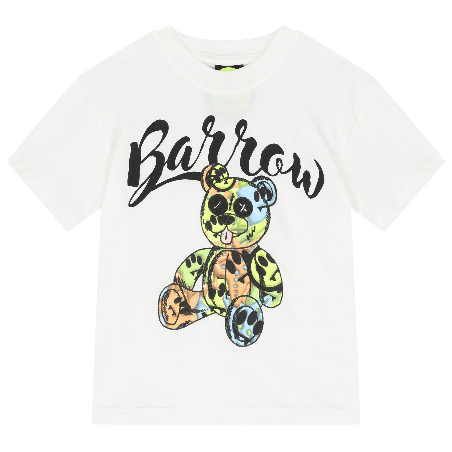 Boys White Teddy Bear Logo T-Shirt, 1, hi-res image number null