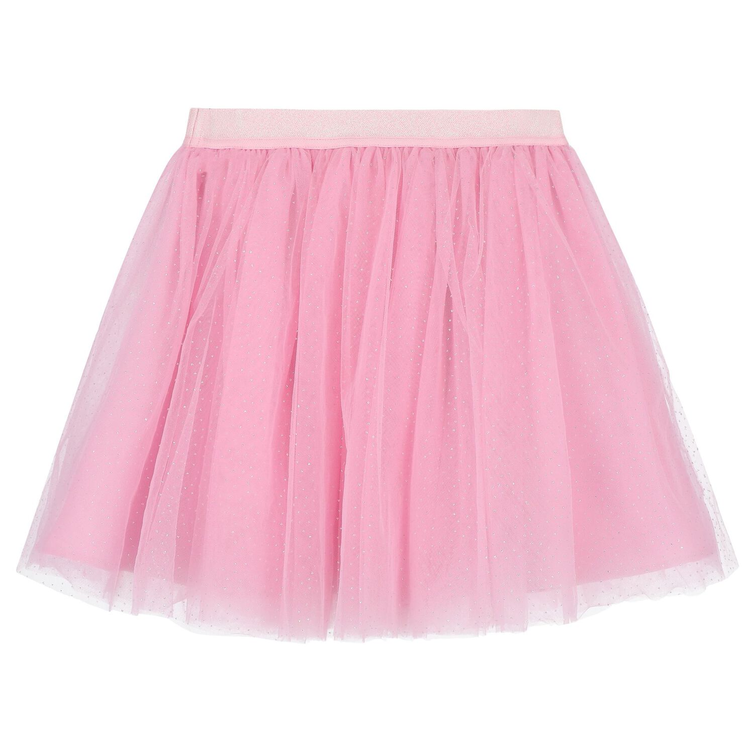 Girls Pink Logo Tulle Skirt, 1, hi-res