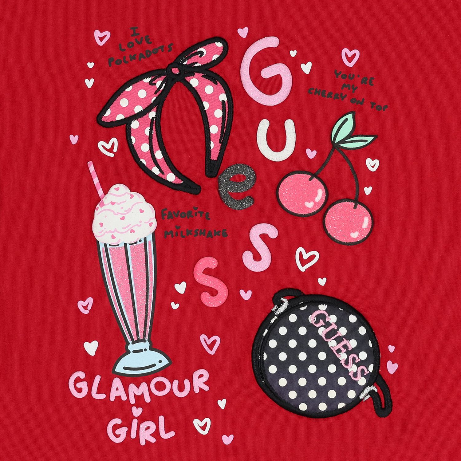 Girls Red Logo T-Shirt, 1, hi-res