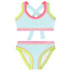 Girls Light Blue Embroidered Bikini, 1, hi-res