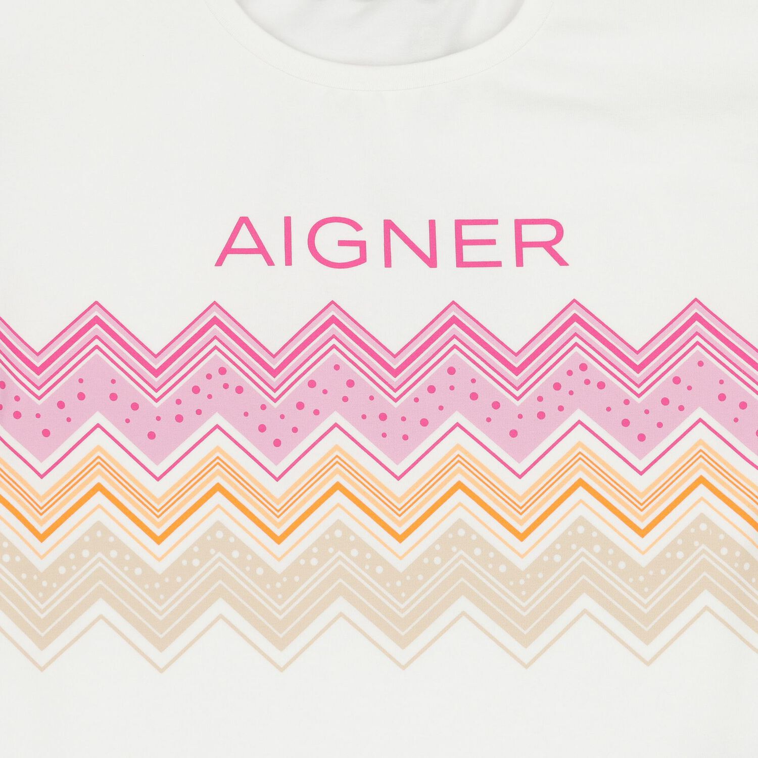 Girls White Zigzag Logo T-Shirt, 1, hi-res image number null