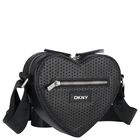 Girls Black Heart Logo Leather Bag, 1, hi-res