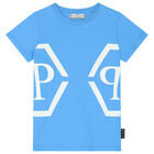 Boys Blue Logo T-Shirt, 2, hi-res