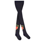 جوارب بنات طويله بطبعه قلب باللون الكحلى , 1, hi-res