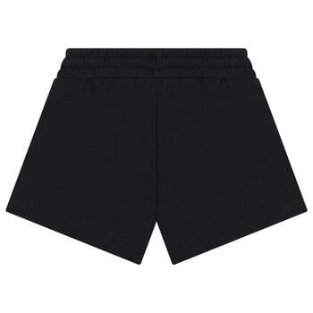 Girls Black Logo Shorts
