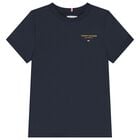 Boys Navy Blue Logo T-Shirt, 1, hi-res