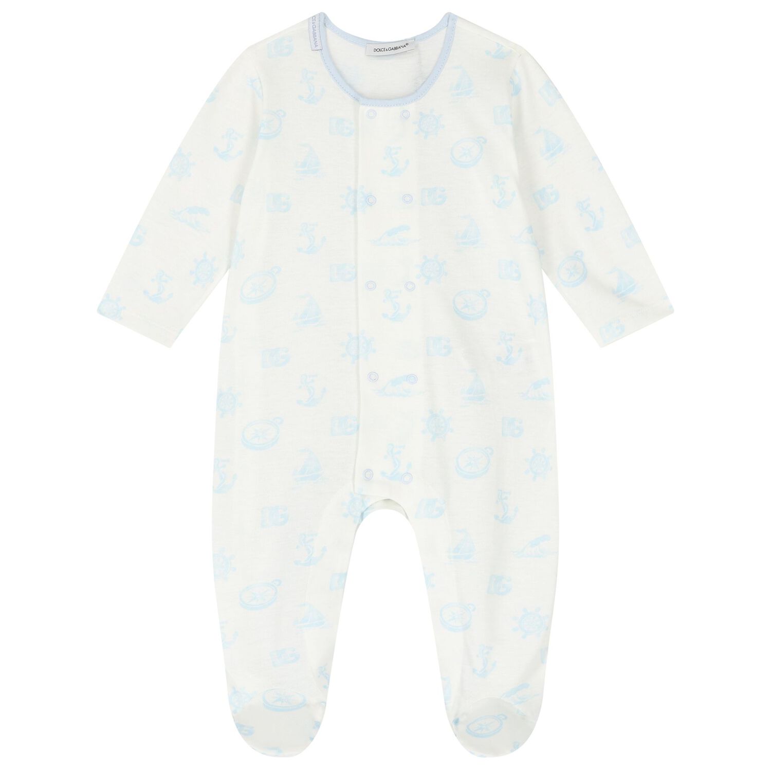 Baby Boys White & Blue Babygrow Gift Set, 1, hi-res