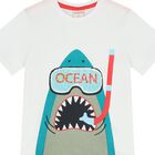 Boys White Shark T-Shirt, 1, hi-res