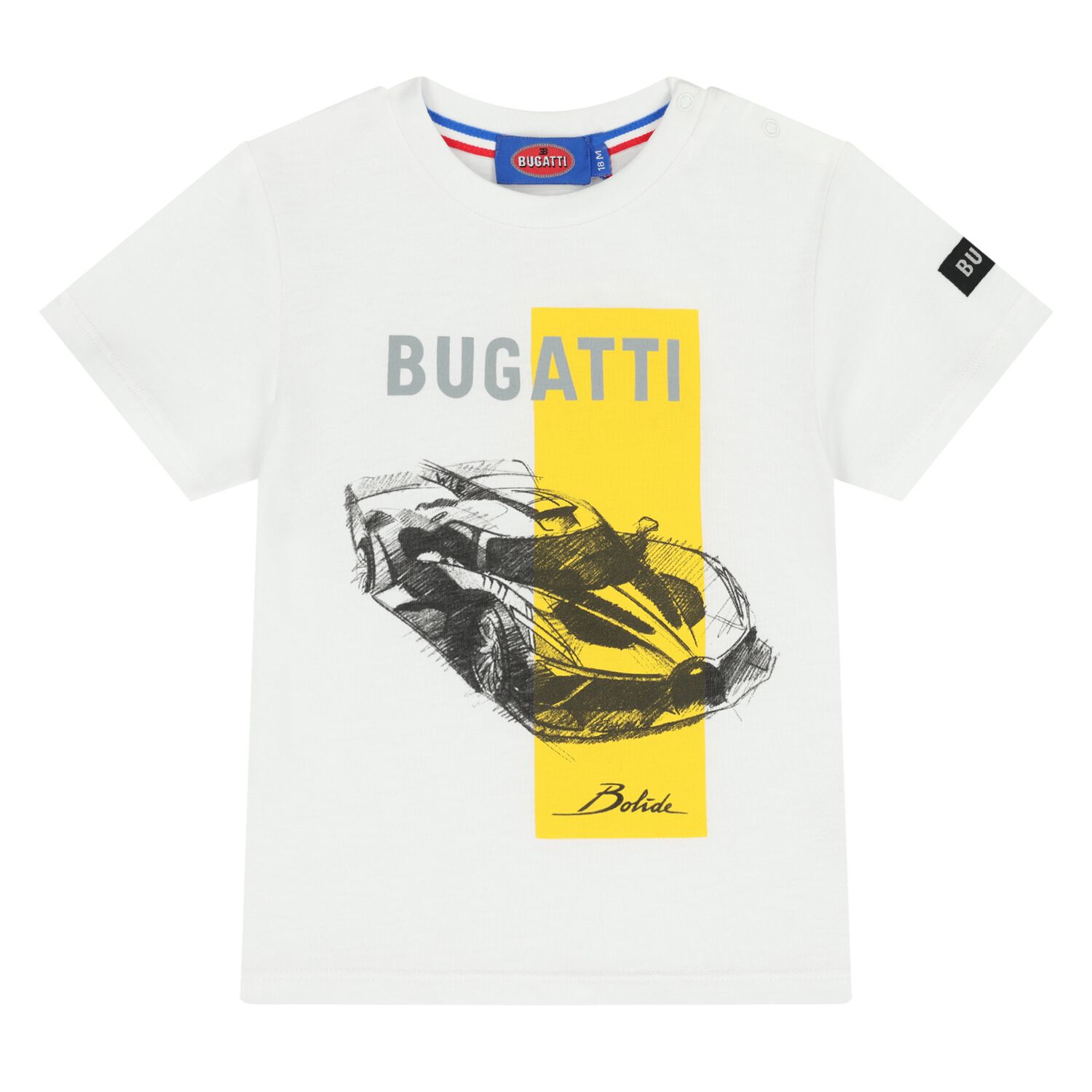 تي شيرت أولاد بالشعار باللون الأبيض, 1, hi-res