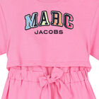 Girls Pink Logo Dress, 1, hi-res