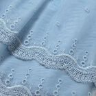 فستان تول مطرز باللون الأزرق للبنات  , 2, hi-res