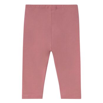 Younger Girls Pink Cotton Leggings