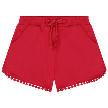 Girls Pink Cotton Jersey Shorts