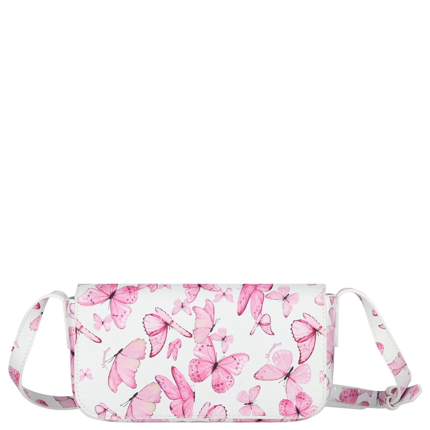 Girls White & Pink Butterfly Bag, 2, hi-res image number null